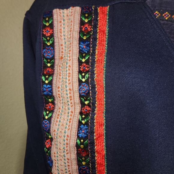 Vintage Paris Sports Club Pullover Sweater with Embroidered Detail, SmallF - Picture 7 of 11